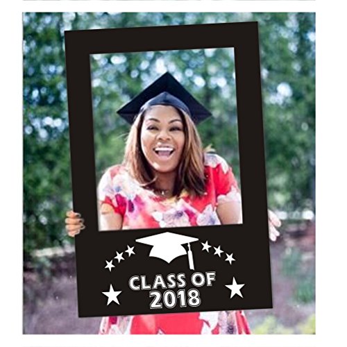 DPIST 2018 Graduation Photo Booth Props Picture Frame Cutouts-Upgraded Version Sturdy Enough Not Need to Worry Flimsy Anymore,graduation party supplies 2018