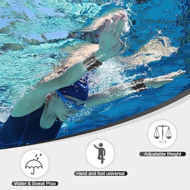 ADLIFE Adjustable Wrist Ankle Weights for Women Men Kids, 2 Lbs Wearable Arm Leg Weights Set of 2(1 Lb Each), Weighted Wristbands Exercise Weights for Walking Running Pilates Yoga Home Gym Workout