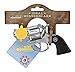 J.G.Schrödel Ruby: Spielzeugpistole für das Cowboy- und Sheriffkostüm, Ideal für Fasching, auch als Agenten-Accessoire, 13 cm, Schwarz/Silber (104 0181)