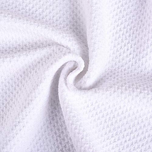Mile High Life Tri-Fold Golf Towel | Premium Microfiber Fabric | Waffle Pattern | Heavy Duty Carabiner Clip (White) #TOP4