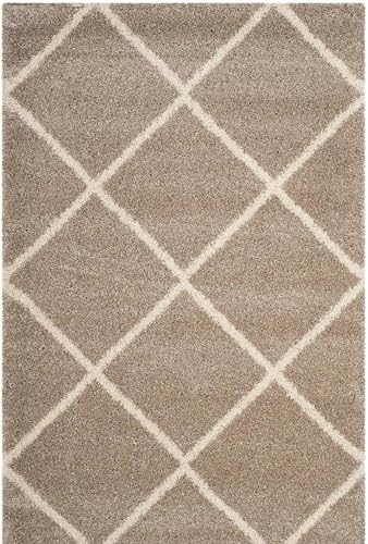 Image of Plush Shag Area Rug for Living Room, 244 cm x 305 cm, Brown (Beige Box, 5X5 FEET)