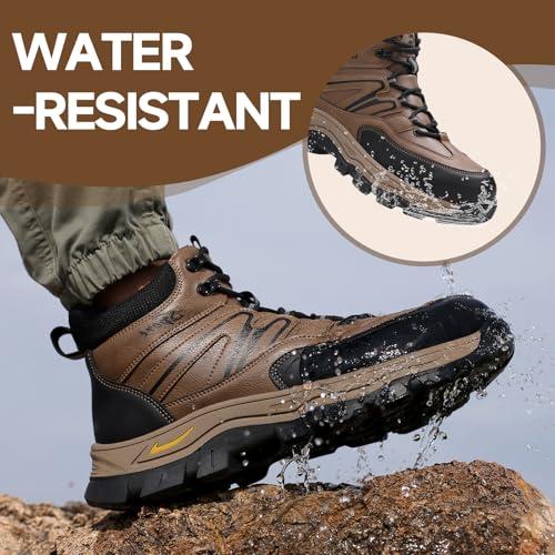 Image of Steel Toe Work Shoes for Men, Lightweight Safety Shoes with Puncture Resistant Midsole, Comfortable Protective Work Shoes for Warehouse Factory Light Construction
