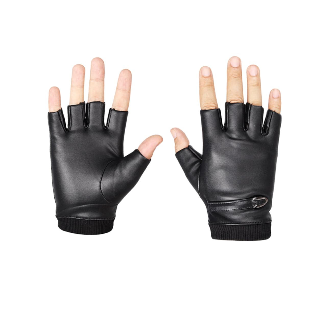 GALPADA 6paia Guanti Pu Leather Mezza Dita Imbottiti Per Inverno Per Bici Pesca Ciclismo e Confezione Da Antiscivolo e Resistenti Al Freddo