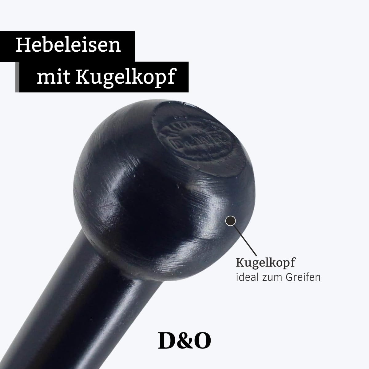 D&O - Hebeleisen 140 cm aus Borstahl - Brechstange mit Kugelkopf & Meißel