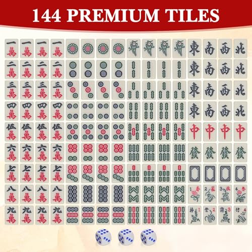 BESPORTBLE Mini 0.78in Chinese Mahjong Tile Set - Portable Travel Mahjong Game with 146 Tiles, Compact Mini Set Case for Adults, Family Gatherings, Camping, Beach & Halloween Christmas Easter Party by BESPORTBLE - Image 3