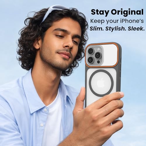 Image of AIBEX Protective Case for iPhone 12 / iPhone 12 Pro|Slim Protective Back Cover with Camera Lens Protection, Strong Magnetic Support & Anti-Slip Grip|Military Grade Drop Protection - Grey