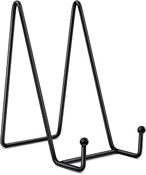 Plate Stands, Picture Display Stands, Black Easel, Durability Non Slip Metal Holder, For Picture, Photo, Plate, Book, Dishes Stand