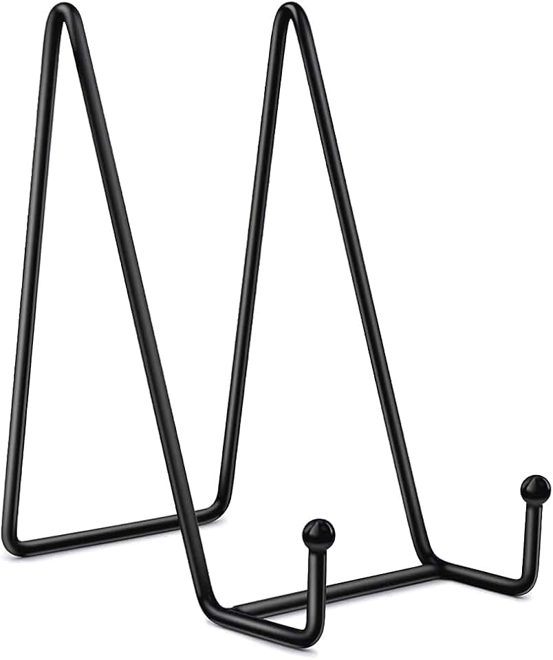 Metal Frame Holder Stand Black Plate Stand Holder Easel Display For Photo Cookbooks Plates Gifts For Women Men