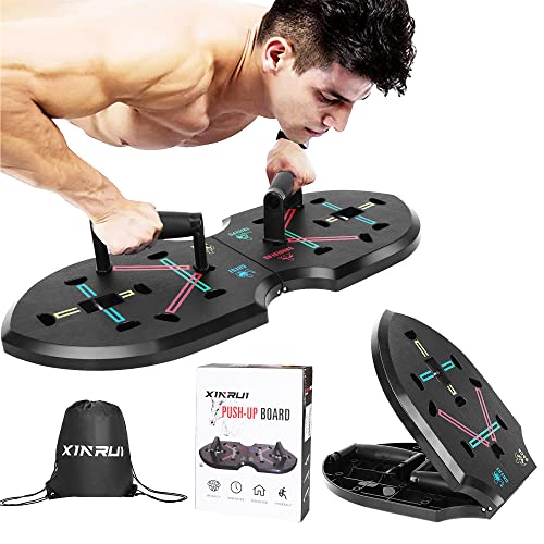 Xinrui Push Up Board Fitness — Foldable Push Up Bar, Push Up Handles For Floor With Drawstring Bag, Portable Home Strength Training Equipment & Gym Accessories #TOP3