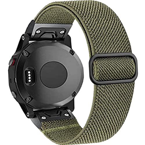 Bracelet nylon 22mm pour Garmin Fenix 6 Pro, rechange sport couleur agate