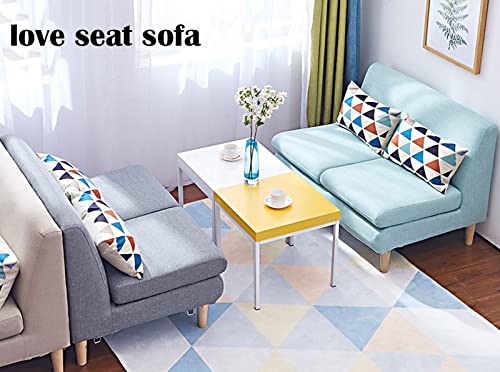 Double Seat Sofa Chair Loveseat Sofa With 2 Throw Pillows Breathable Cotton Linen Fabric Solid Wood Legs High-Density Sponge Couch For Living Room Office Apartment And Dormitory (Color : Pink) #TOP1