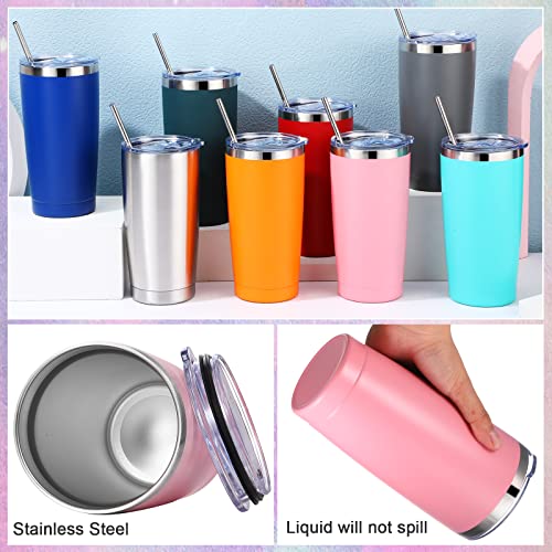 image for CHENGU 16 Pack Insulated Travel Tumblers 20 Oz Stainless Steel Tumbler