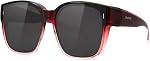 Meeloog Large Polarized Fit Over Glasses Lunettes de soleil pour femmes hommes, surdimensionnés nuances carrées tendance pour conduire l'équitation MST0110