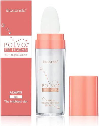 Ibcccndc Polvo De Hadas Fairy Highlight Patting Powder Highlighter Body Glitter for Face Hair Eye Lip and Body Make Up for Prom Festival Rave Stage