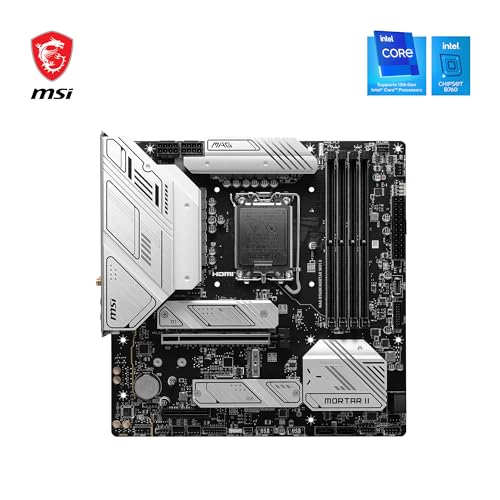 MAG B760M MORTAR WIFI II Scheda Madre, mATX - Supporta Intel 12° & 13° Gen, LGA 1700 - DDR5 Memory Boost 7800+MHz/OC, 1x PCIe 5.0 x16, 3 x M.2 Gen4, 2.5G LAN, Wi-Fi 6E - Scheda madre - Immagine 1