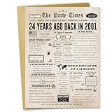 Londue 24th Birthday Card, Unique 24th Birthday Gifts for Women Men, Happy 24 BdayDecorations for Her Him, Large 24 Years Old Bday Card for Daughter Son