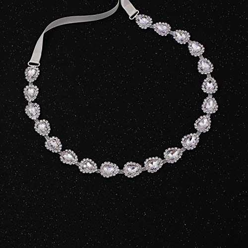 Rhinestone Bridal Belt Silver Crystal Wedding Dress Sash for Bride Bridesmaid Gowns3