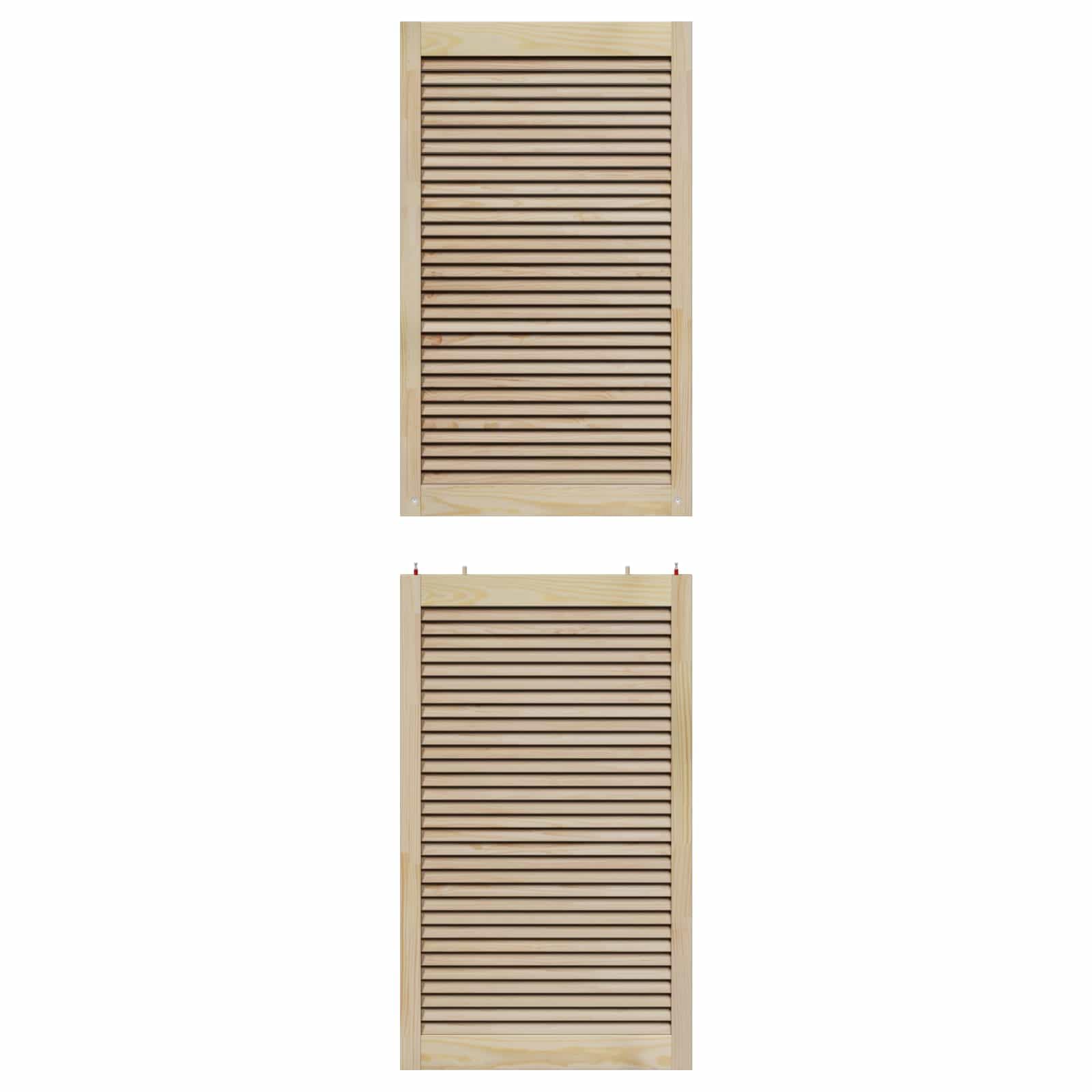 Genérico Puerta de Armario con Puerta 2 pcs Natural 140.5 x 2 x 59.5 cm,Bricolaje,Accesorios de Bricolaje,Ferretería para armarios,Puertas de armarios-42019277