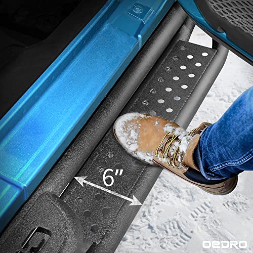 OEDRO Wheel to Wheel Running Boards Compatible with Jeep Gladiator JT 4 Door 2020-2025, Bed Access Side Steps, Two Stairs Nerf Bar
