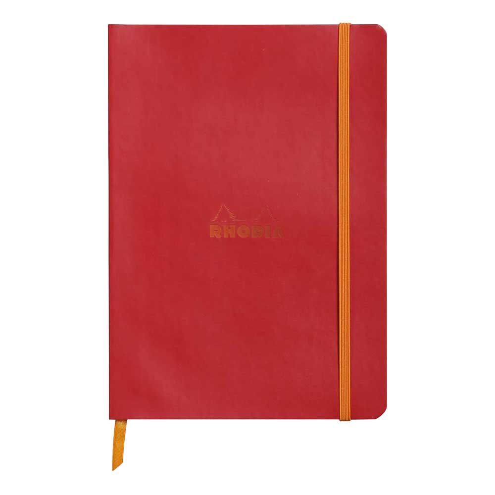 Rhodia Rhodiarama SoftCover Notebook - 80 Dots Sheets - 6 x 8 1/4 - Poppy Cover