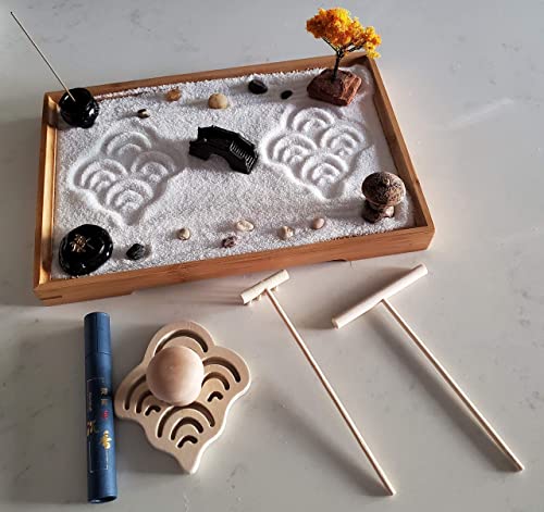 image for Zenfy Zen Garden Kit - Desktop Mini Japanese Sand Garden Kit with Bamb
