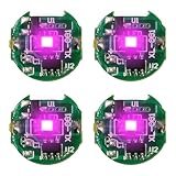 にしはや 小型 LED ライト 4個セット マグネット式スイッチ ワイヤレス プラモデル フィギュア ガンプラ ジオラマ ミニ 電飾(ピンク)