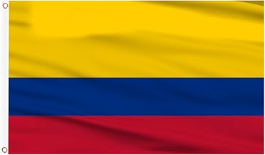 AhfuLife Kolumbien Flagge 150 x 90 cm, 1 Stück Kolumbianische Fahne Leuchtenden Farben mit Messing-Ösen, Kolumbien Deko Flagge für 2025 Fußball WM Olympische Nationaltag Straße Party Bar Deko