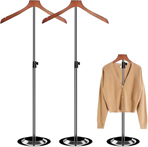 Miniatura 8 de Exhibición ajustable para camisetas para adultos, 2 unidades, 18-31.1 pulgadas, soporte de hombro flexible para camisas, pantalla portátil de metal