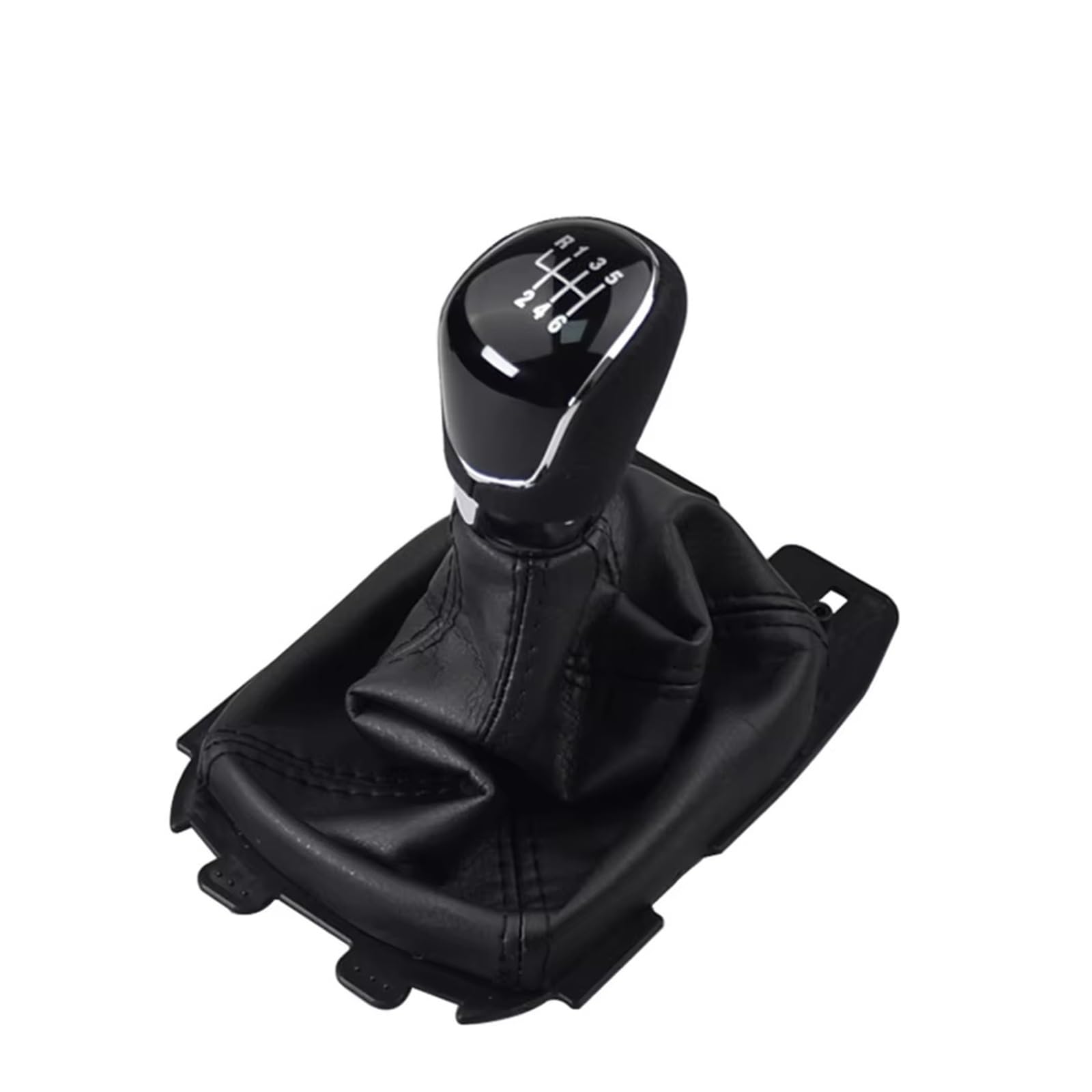 Srvsqtptvk 6 Speed Car Shift Knob For Ecosport 2013-2018 Black 5/ Manual Gear Shift Knob Pu Gaiter Boot Cover Interior Shifter(6 Speed)