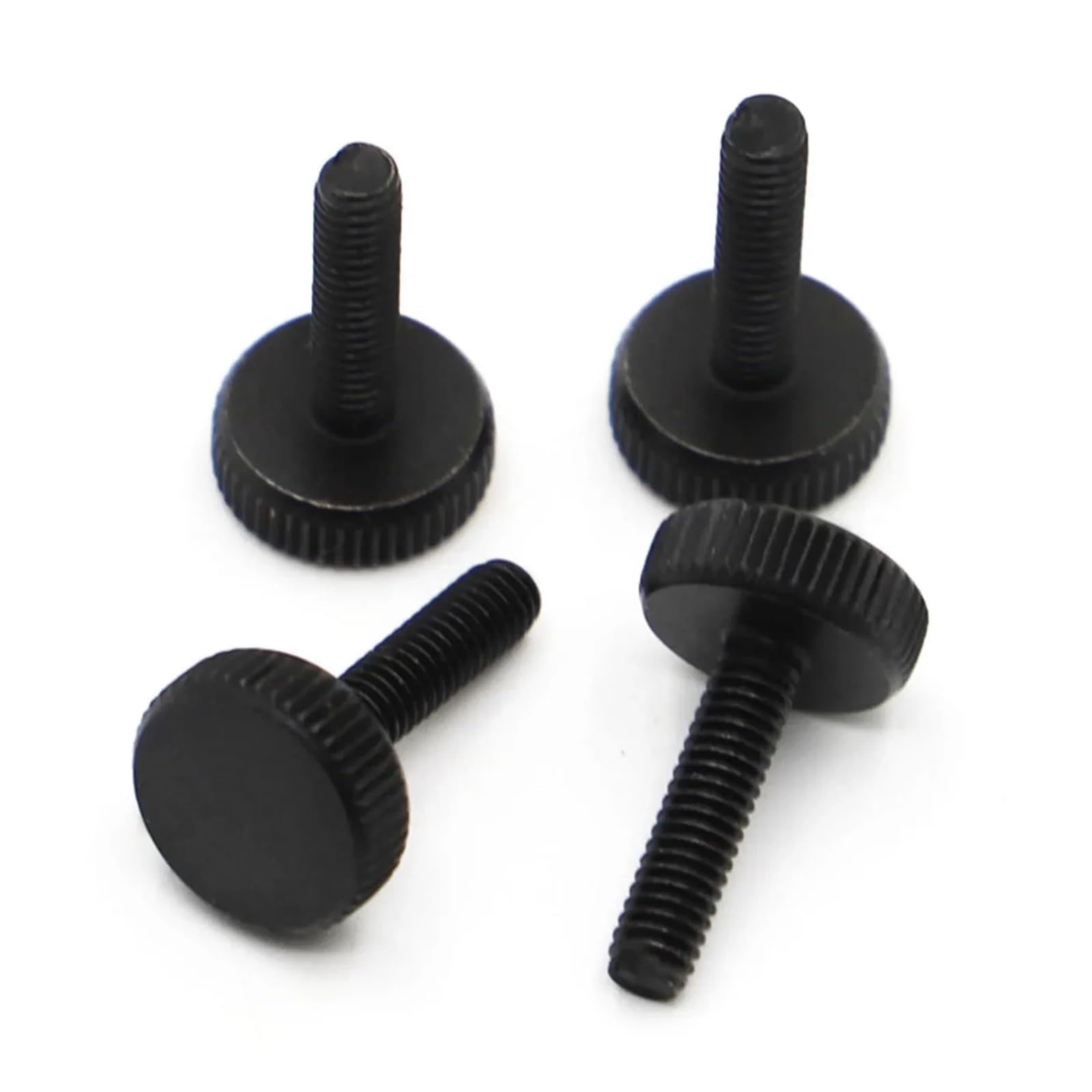 KEBLIN 5-10pcs Black Carbon Steel Flat Head Thumb Screw Hand Tighten Computer Screws M3 M4 M5 M6 M8 M10(35mm,M4 10pcs)