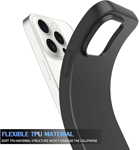 Miniatura 10 de Puxicu Funda para iPhone 13, diseño delgado de TPU suave mate funda protectora para iPhone 13, negro