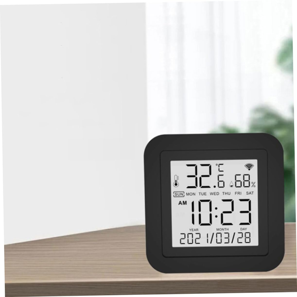 SHINEOFI Termometro Digitale Lcd per Interni Igrometro Portatile Misuratore di Temperatura e Umidità Sensore di Umidità per Ambienti Domestici Ospedali e Stanze