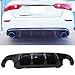 IKON MOTORSPORTS Rear Diffuser Compatible with 2014-2017 Infiniti Q50 & Q50 S with Oirginal Bumper Unpainted Black ABS Plastic Shark Fin Rear Bumper Valance Spoiler, Air Dam Chin Splitter Molding