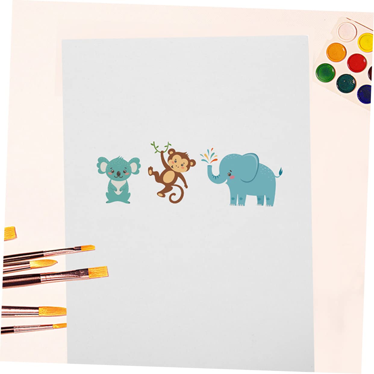 TEHAUX Papier Aquarelle Blanc Papier Épais 100 Feuilles Format 16k 160g pour Peinture et Dessin, Usage Scolaire pour Garçon et Filles et Artistes