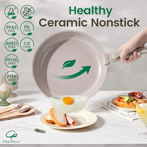 Ceramic-Nonstick-Pots-and-Pans-Set-19-Piece-with-Detachable-Handle-Induction-Dishwasher-Oven-Safe-Cookware-Set-RV-Kitchen-Set-Removable-Handle-Mocca-Taupe Ceramic Nonstick Pots and Pans Set 19 Piece with Detachable Handle Induction Dishwasher Oven Safe Cookware Set RV Kitchen Set Removable Handle Mocca Taupe