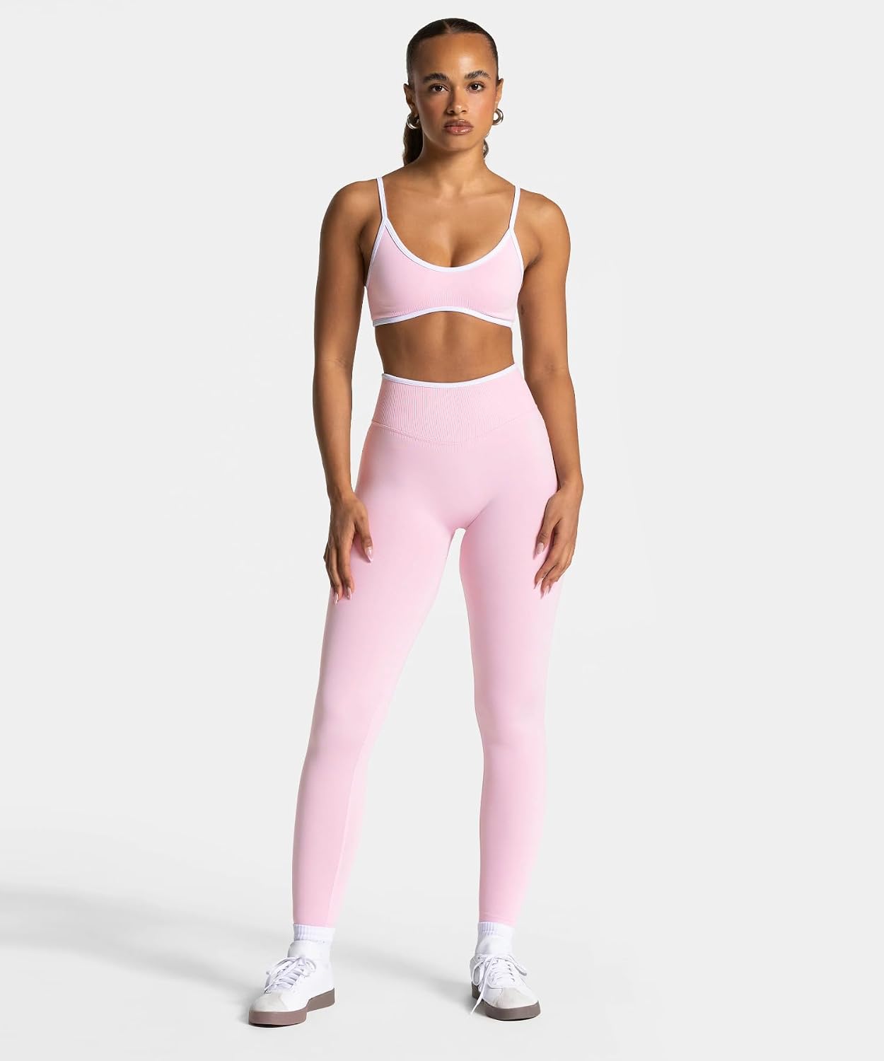 Women Butt Lifting Leggings Seamless Tummy Control Gym Leggings Contrast Color Yoga Pants