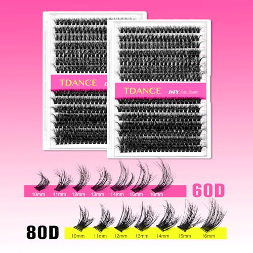 Fluffy-Eyelash-Extensions-Kit-With-280pcs-Thick-Cluster-Lashes60D-80D-Individual-Lashes-Lash-Bond-Seal-Glue-Applicator-for-BeginnersKit-Fluffy-60D80D-280PCS
