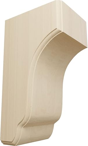 Vista 41 de Ekena Millwork ménsula Capistrano Mission de 2.5 pulgadas de ancho x 2.75 pulgadas de profundidad x 4.5 pulgadas de alto, COR02X02X04CPAL Alder