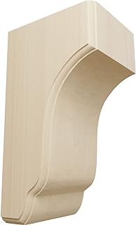 Ekena Millwork COR04X05X10CPRW 4 3/4" W X 5 1/2" D X 10" H Capistrano Mission Corbel, Rubber Wood