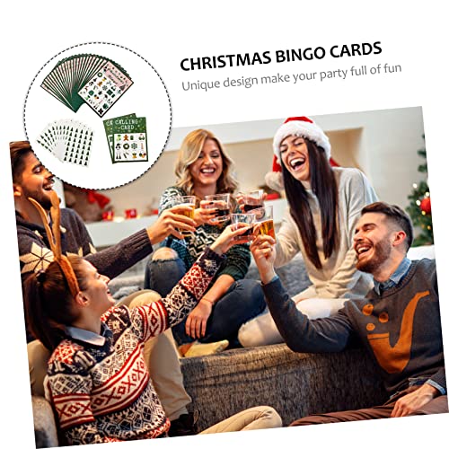 TOYANDONA 1 Jeu Carte De Bingo Jeu Cartes De Bingo De Noël Jeu De Bingo De Fête De Noël Fournitures De Cotillons Cartes De Bingo De Fête De Noël Zhang Bin Papier Enfant Portable – Image 4
