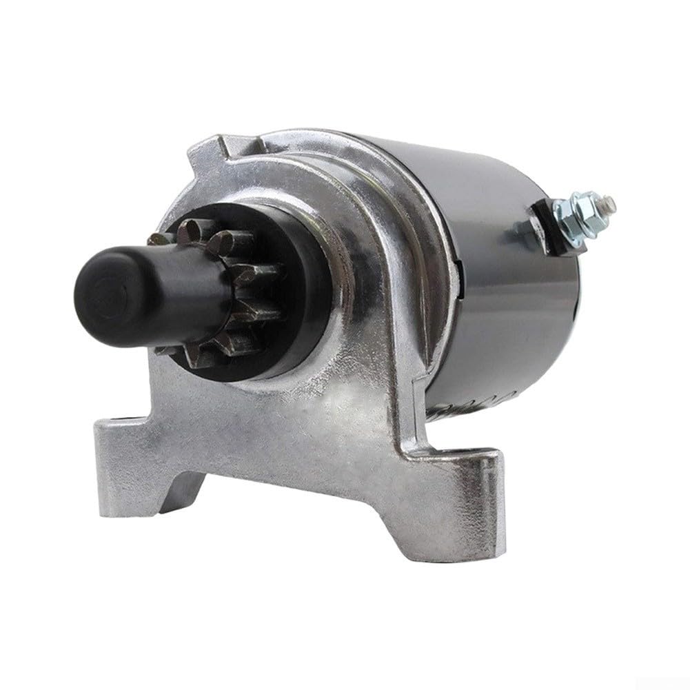 DAZZLEEX Motor de arranque de 12 V para Tecumseh 36914 37425 Lester 5747 STC0023 Rotación en sentido contrario a las agujas del reloj 10 dientes piñón engranaje cortacésped pieza de repuesto negro