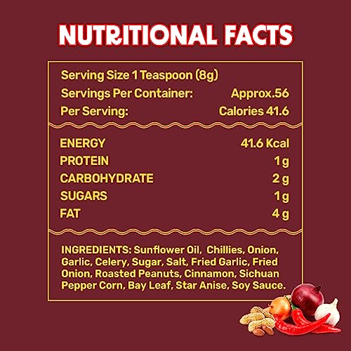 Image of MasterChow Chilli Garlic Crisp (450gms) - 30% Extra | Made with Sichuan Peppercorns, Crunchy Garlic & Red Chillies