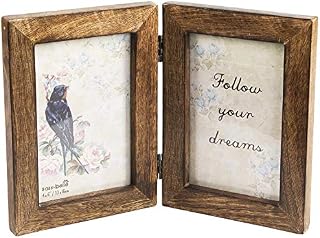 Sass & Belle Double Dark Wood Photo Frame