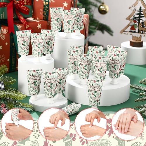 Image of 50 Pcs Christmas Hand Cream Gifts Bulk 1 oz Favors Leaves