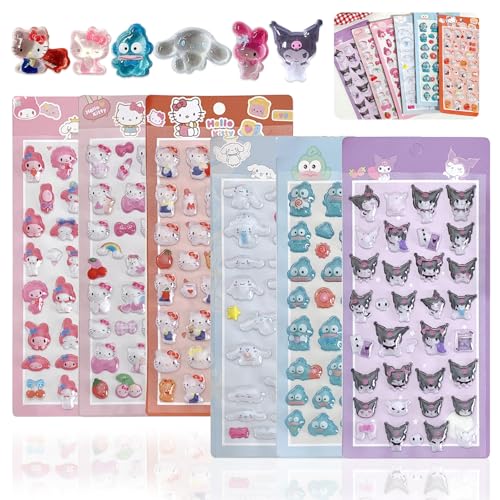 Amazon | 【6枚セット】ぷくぷくシール 3dシール 手帳用 可愛い 立体