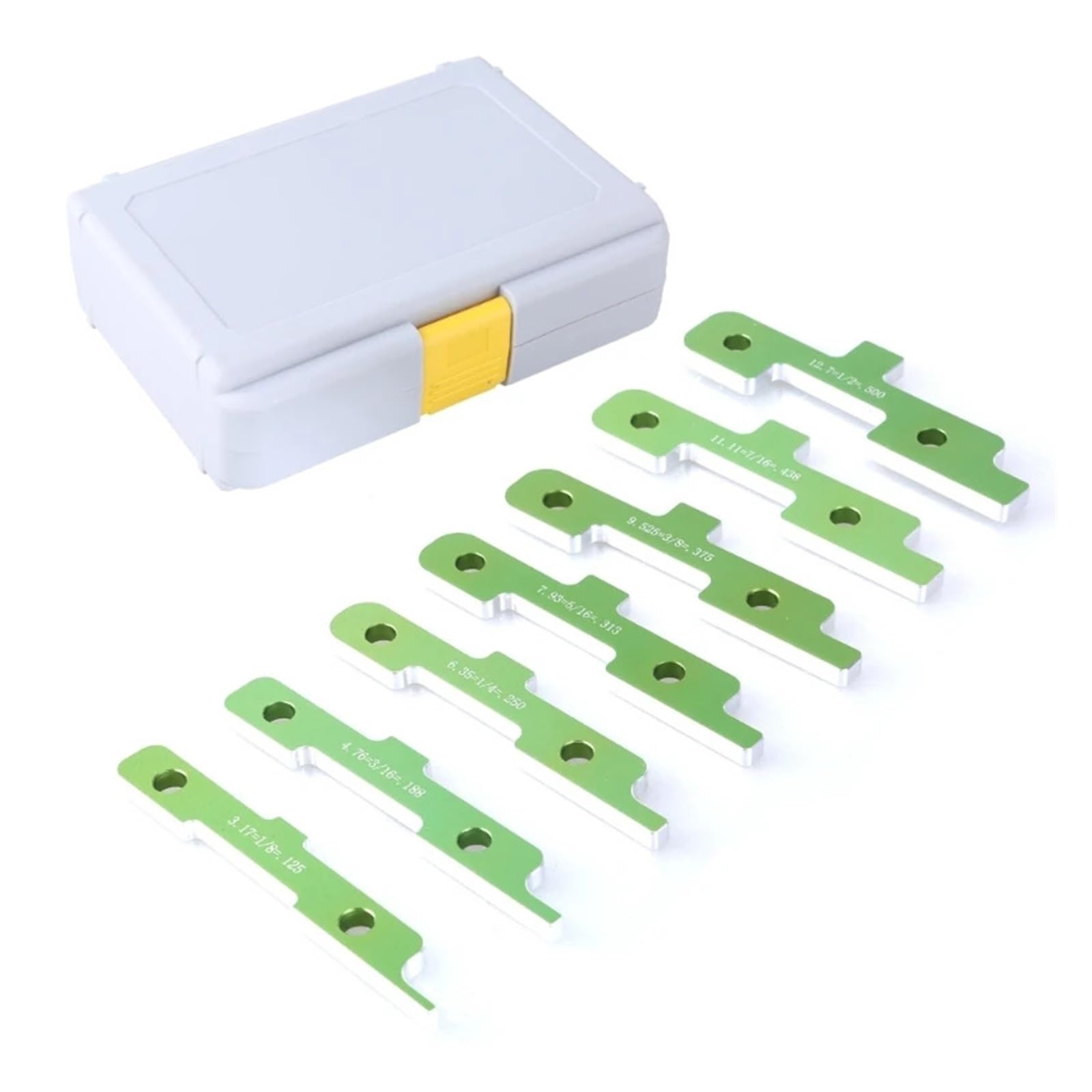 Gqnblvhzupdm One Color Gauge Block Set, 7Pcs Router Table Setup Aluminum Woodworking Block Height Gauge Tool