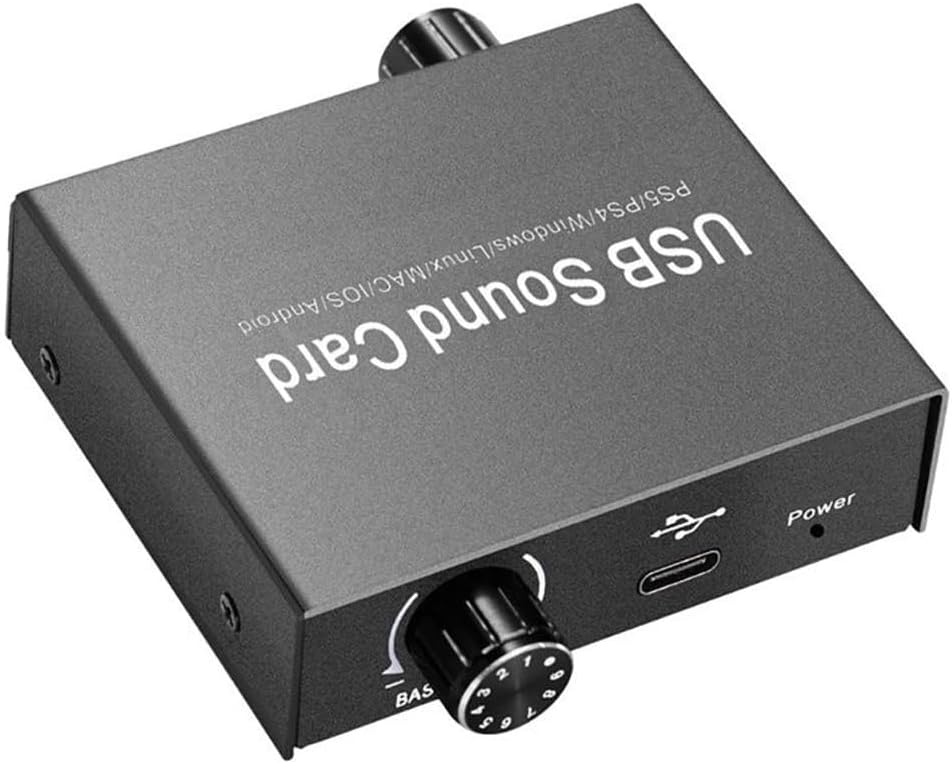 USB Sound Card External Sound Card with Volumes Control USB to 3.5mm Adapter Stereo for PC Laptop Desktop Headset