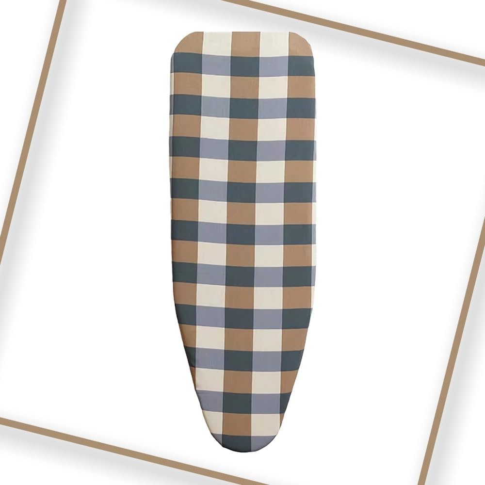 Ironing Board Cover and Pad Adjustable Ironing Board Cover 36x13 38x13 43x14 48x15in Cotton Iron Board Cover Ironing Board Pad Standard Size(Blue-Brown,43x13in(110x33cm))