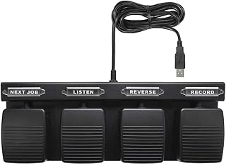 ECS 4 Button Hands-Free Dictation Foot Pedal for Medical Applications