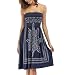 Zyyfly Women's Beach Boho Dress Floral Print Bohemian Summer Dress Cover-up Dress XL